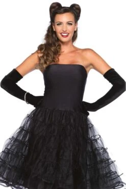 Costume Robe Swing Rockabilly Noire Ou Rouge -Tenue Femme Sexy costume robe swing rockabilly noire ou rouge 2