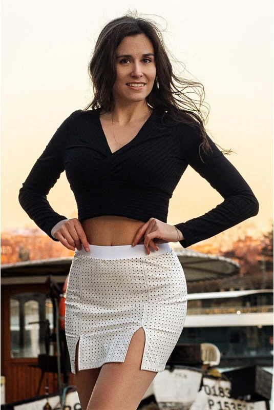 Jupe Courte Simili Cuir Blanche Cassandra 3 Jupe Courte Simili Cuir Blanche Cassandra