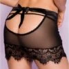 Jupe Dentelle Transparente Fesses Ouvertes -Tenue Femme Sexy jupe dentelle transparente fesses ouvertes