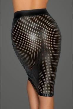Jupe Fetish Wetlook Ajourée -Tenue Femme Sexy jupe fetish wetlook ajouree 3