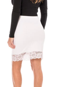 Jupe Longue Blanche Bas Dentelle Maria -Tenue Femme Sexy jupe longue blanche bas dentelle maria 4