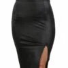 Jupe Longue Sexy Fendue Crayon Noir -Tenue Femme Sexy jupe longue sexy fendue crayon noir