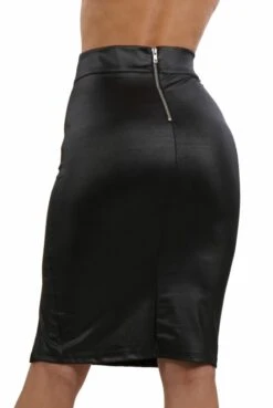 Jupe Longue Sexy Fendue Crayon Noir -Tenue Femme Sexy jupe longue sexy fendue crayon noir 2