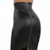Jupe Longue Sexy Fendue Crayon Noir Weetlook Zip Dos