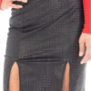 Jupe Longue Simili Cuir Perforée Noire Omella 2 Jupe Longue Simili Cuir Perforée Noire Omella -Tenue Femme Sexy jupe longue simili cuir perforee noire omella