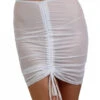 Jupe Micro Resille Blanche -Tenue Femme Sexy jupe micro resille blanche