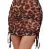 Jupe Micro Resille Léopard Réglable -Tenue Femme Sexy jupe micro resille leopard reglable