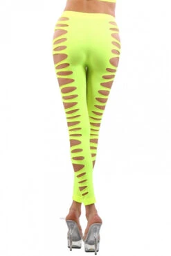 Legging Jaune Sexy Moulant Ajouré -Tenue Femme Sexy legging jaune sexy moulant ajoure 2