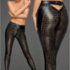 Leggings Fetish Wetlook Ajouré -Tenue Femme Sexy leggings fetish wetlook ajoure