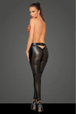 Leggings Fetish Wetlook Ajouré -Tenue Femme Sexy leggings fetish wetlook ajoure 2