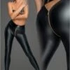 Leggings Fetish Wetlook Zippé -Tenue Femme Sexy leggings fetish wetlook zippe
