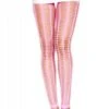 Leggings Rose Fluo Moulant Ajouré Petits Trous -Tenue Femme Sexy leggings rose fluo moulant ajoure petits trous