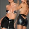 Mini Jupe Wetlook Zippée -Tenue Femme Sexy mini jupe wetlook zippee