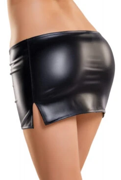 Mini Micro Jupe Moulante Fetish Wetlook Noir -Tenue Femme Sexy mini micro jupe moulante fetish wetlook noir 2