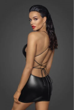 Tenue Femme Sexy -Tenue Femme Sexy mini robe club libertin wetlook dos lace 1