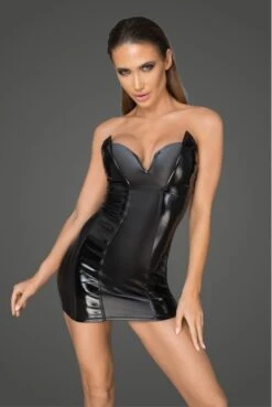 Mini Robe Corset Fetish Noir HandMade