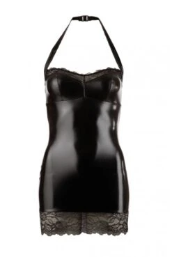 Petit Robe Sexy Simili Cuir Et Dentelle -Tenue Femme Sexy petit robe sexy simili cuir et dentelle 2