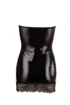 Petit Robe Sexy Simili Cuir Et Dentelle -Tenue Femme Sexy petit robe sexy simili cuir et dentelle 3