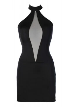 Robe ClubWear Sexy Décolleté Sensuelle En Tulle Noire -Tenue Femme Sexy robe clubwear sexy decollete sensuelle en tulle noire 3