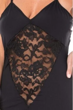 Robe Cocktail Noire Empiècements Dentelle -Tenue Femme Sexy robe cocktail noire empiecements dentelle 4