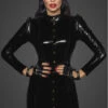 Robe Courte Fetish Manches Longues Vinyle -Tenue Femme Sexy robe courte fetish manches longues vinyle