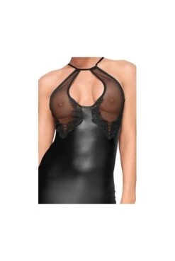 Robe Fetish Courte Moulante Seins Transparents -Tenue Femme Sexy robe fetish courte moulante seins transparents 2