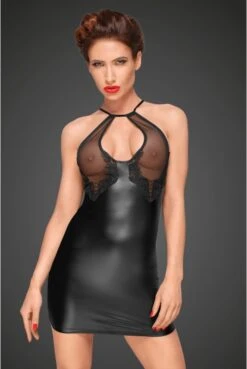 Robe Fetish Courte Moulante Seins Transparents
