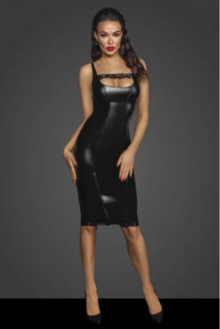 Robe Fetish Fendue En Wetlook -Tenue Femme Sexy robe fetish fendue en wetlook 2