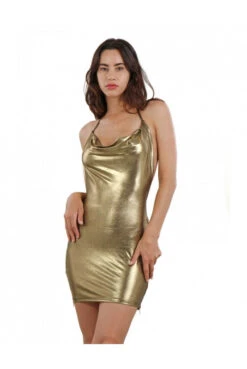 Robe Sexy Club Dos Nu Doré -Tenue Femme Sexy robe sexy club dos nu dore 2