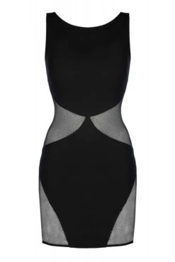 Robe Sexy ClubWear Noire Ajourée Maille Transparente -Tenue Femme Sexy robe sexy clubwear noire ajouree maille transparente 4