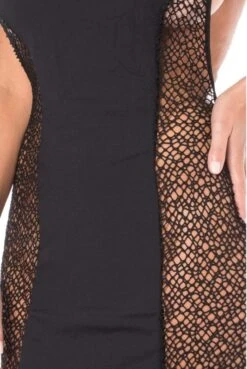 Robe Sexy Décolletée Dos Nu Et Résille -Tenue Femme Sexy robe sexy decolletee dos nu et resille 2