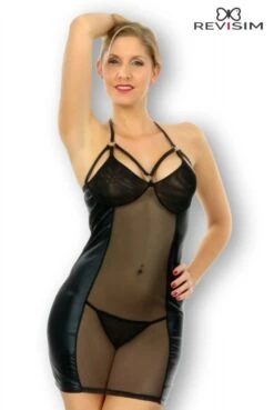 Robe Transparente Fetish Wetlook Et Résille