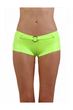 Short Fetish Wetlook Jaune Néon 6 Short Fetish Wetlook Jaune Néon -Tenue Femme Sexy short fetish wetlook jaune neon 1