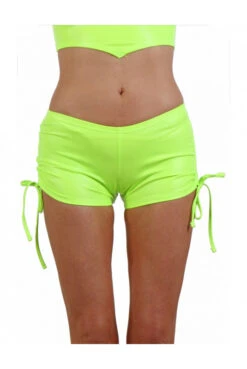 Short Fetish Wetlook Jaune Néon Réglable