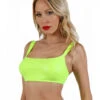 Top Brassière Wetlook Jaune Néon -Tenue Femme Sexy top brassiere wetlook jaune neon