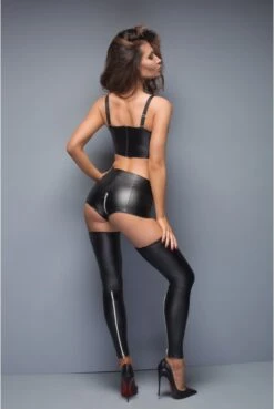 Top Sexy Fetish Zips Argent -Tenue Femme Sexy top sexy fetish zips argent 4