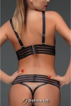 Top Soutien Gorge Fetish WetLook Noir HandMade -Tenue Femme Sexy top soutien gorge fetish wetlook noir handmade 2