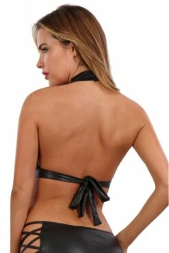 Top Wetlook Lacé Noir -Tenue Femme Sexy top wetlook lace noir 2